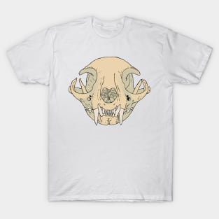 Cat Skull Natural T-Shirt